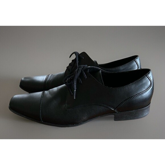 Calvin Klein Bachman Black Diamond Embossed Oxford Dress Shoe Size 13 - Picture 3 of 8